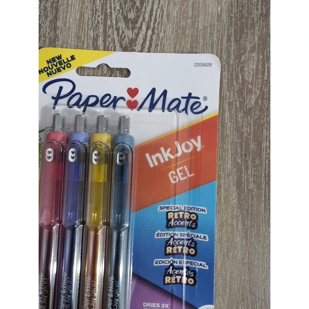 Paper Mate InkJoy Gel Pens, Retro Accent 4 Count (Pack of 1),‎ Multicolor